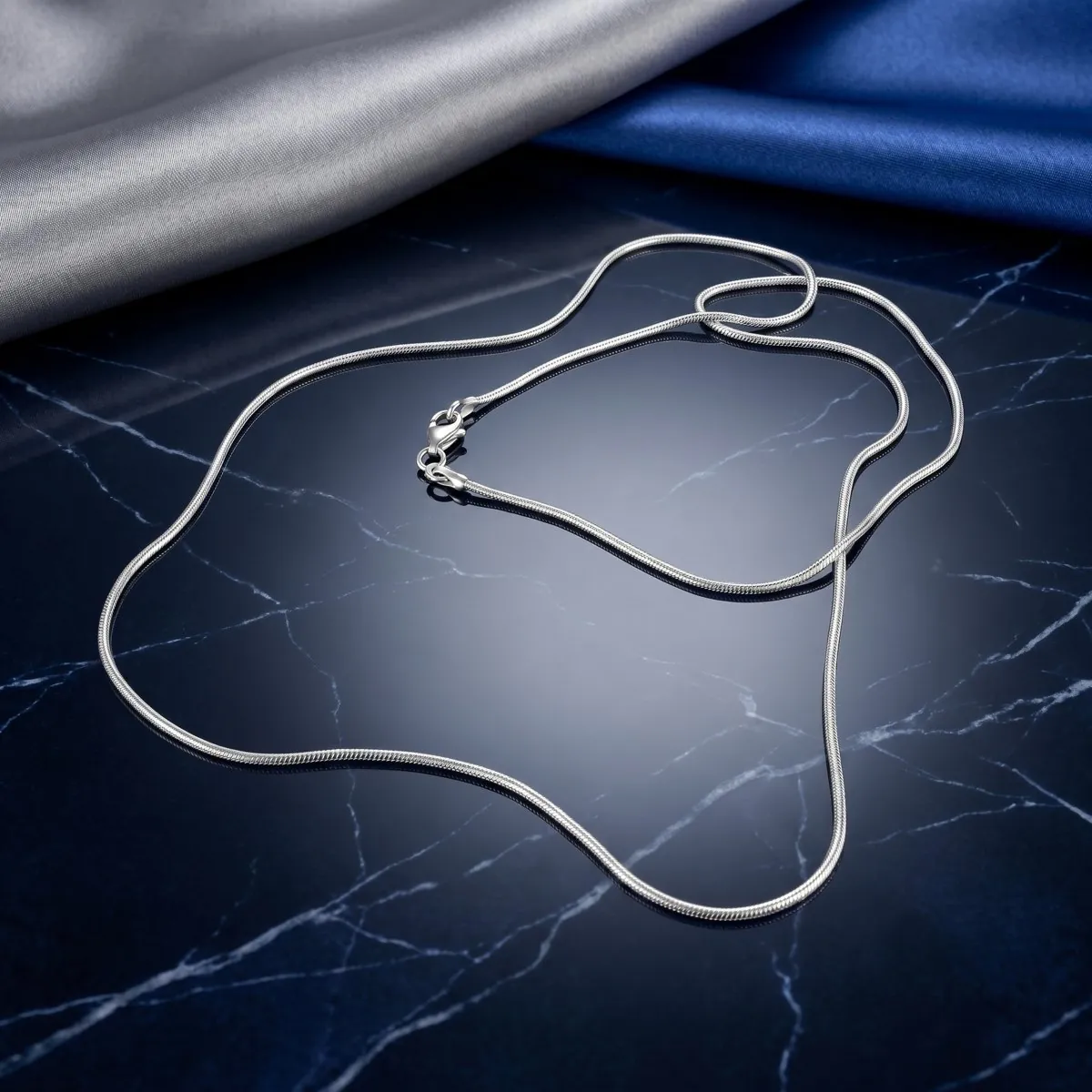 Fine Silver Snake Chain Necklace